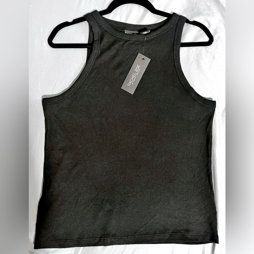 NWT- Rachel Zoe Black ribbed tank top- XL